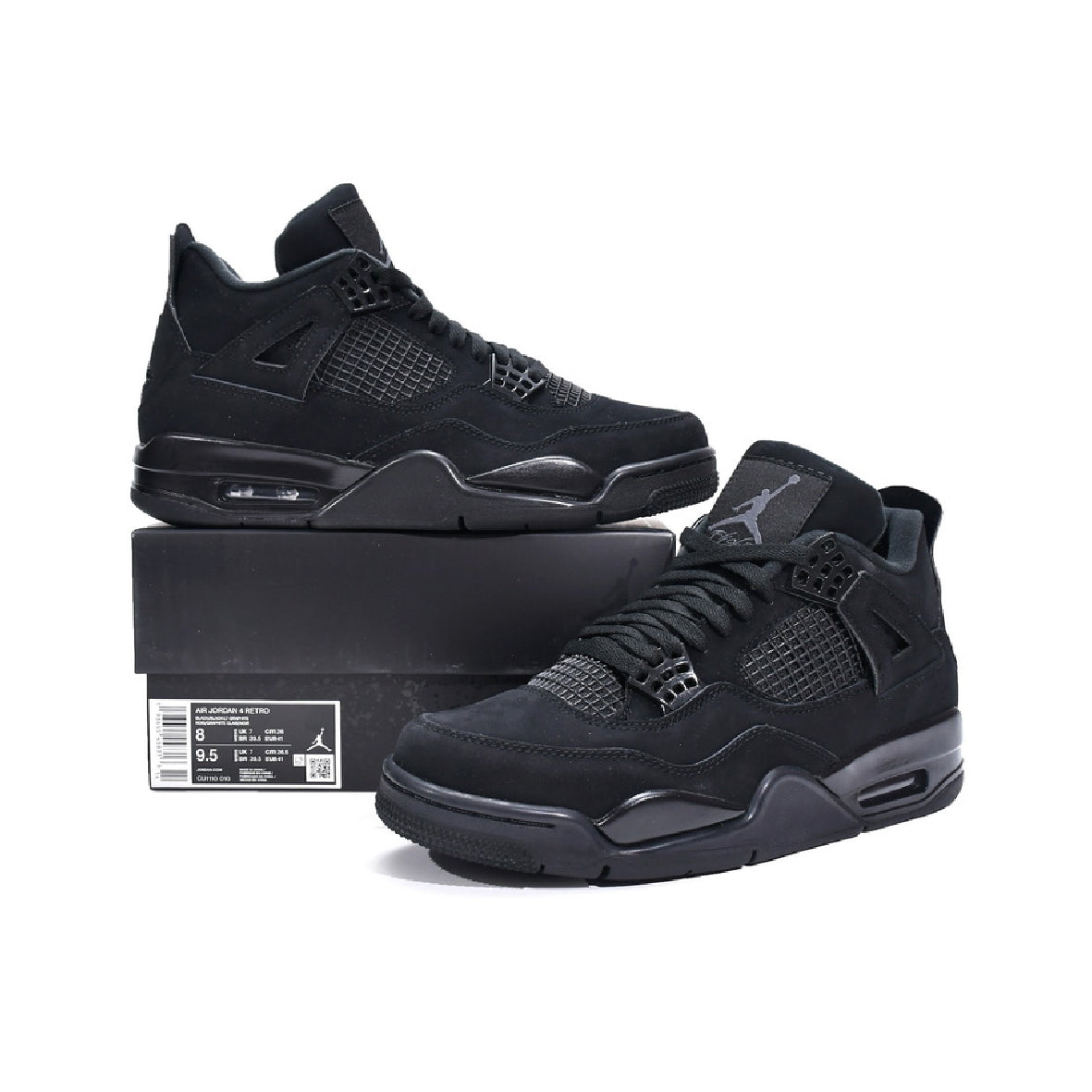 Zapatillas Nike Air Jordan 4 Retro Black Cat Negras Hombre